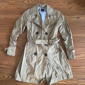 Tan cotton tench coat - gap
